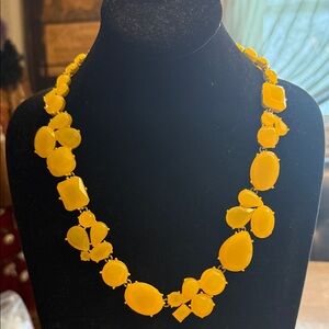 J.Crew, unusual yellow on yellow faceted, stone, tennis necklace, large stones